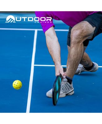 Outdoor Cruiser Pickleball Paddle Set – USAPA Approved, Premium Fiberglass Paddles with Lightweight Shock-Absorbing Grip, Includes 2 Rackets, 4 Balls, Grip Tapes, and Sling Carry Bag