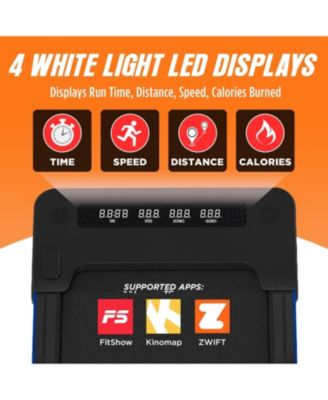 RunMaster 2-in-1 Folding Treadmill – 2.5HP Under-Desk Electric Treadmill with Foldable Handle, Bluetooth, 12 Exercise Programs & Large Belt – Portable, Space-Saving Design – Black