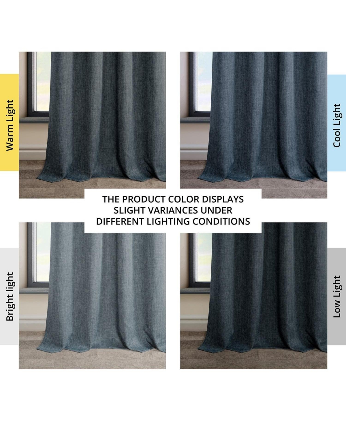Half Price Drapes Grommet Textured Faux Linen Room Darkening Curtain