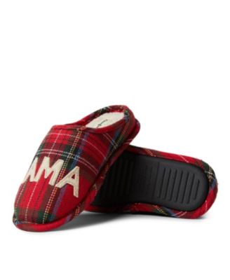Women's Plaid Mama Bear Mom Clog House Slipper