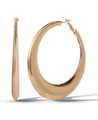 Bold Crescent Hoop Earrings