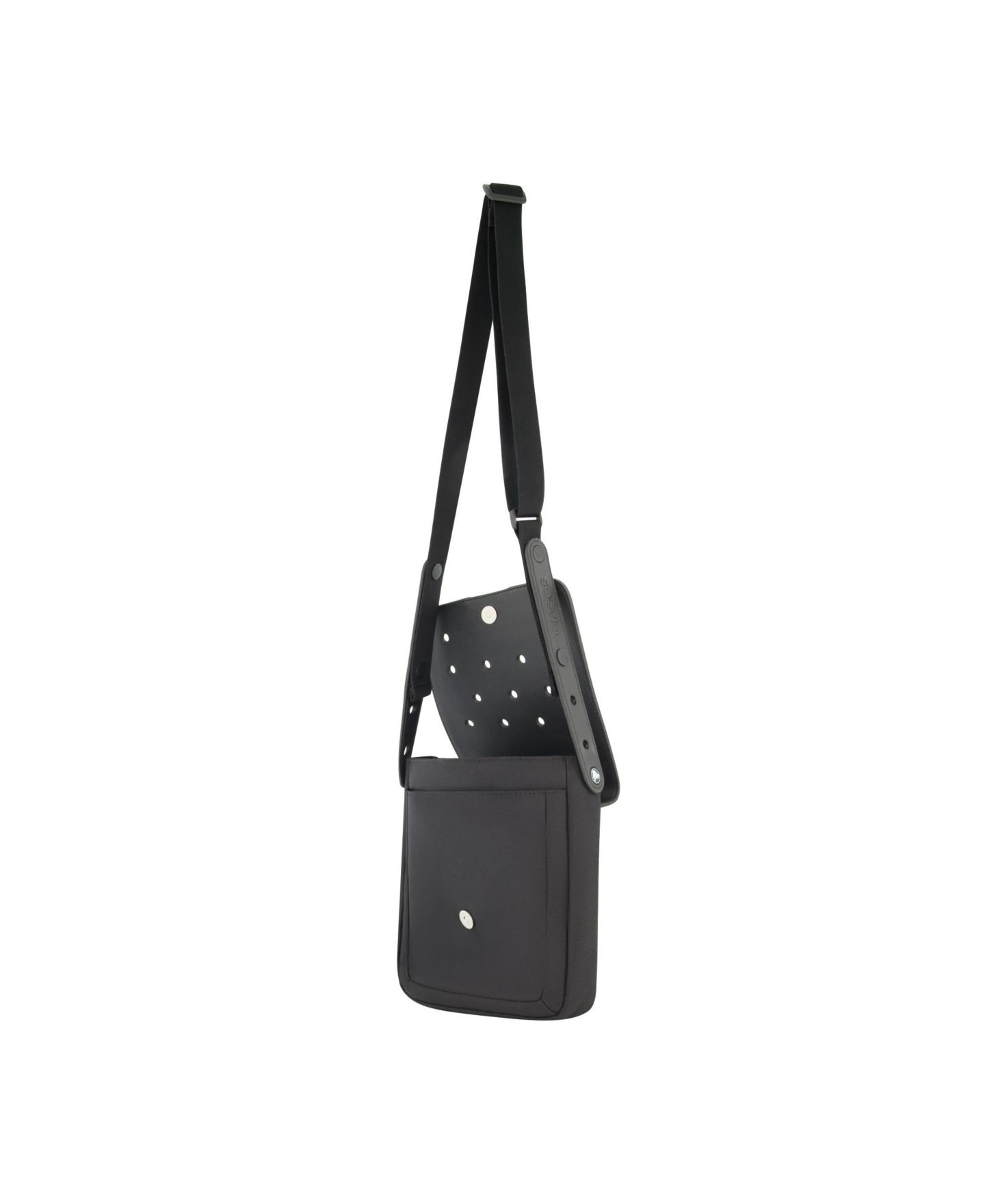 Женская сумка Crocs Classic Crocssbody with front flap, цвет: Чёрный — фото 7