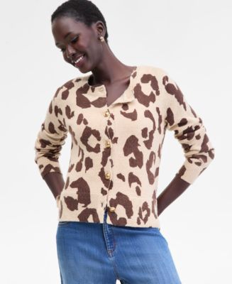I.N.C. International Concepts Women's Animal-Print Cardigan