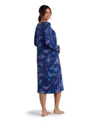 Women's Long Sleeve Printed Night Dress