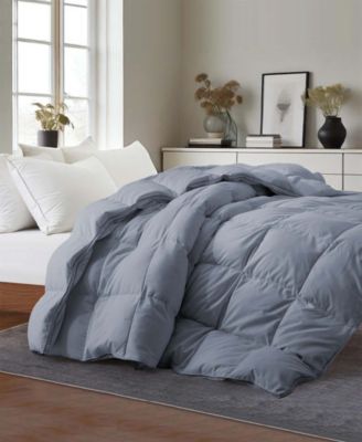Cozy Medium Warmth Down Feather Fiber Comforter, California King