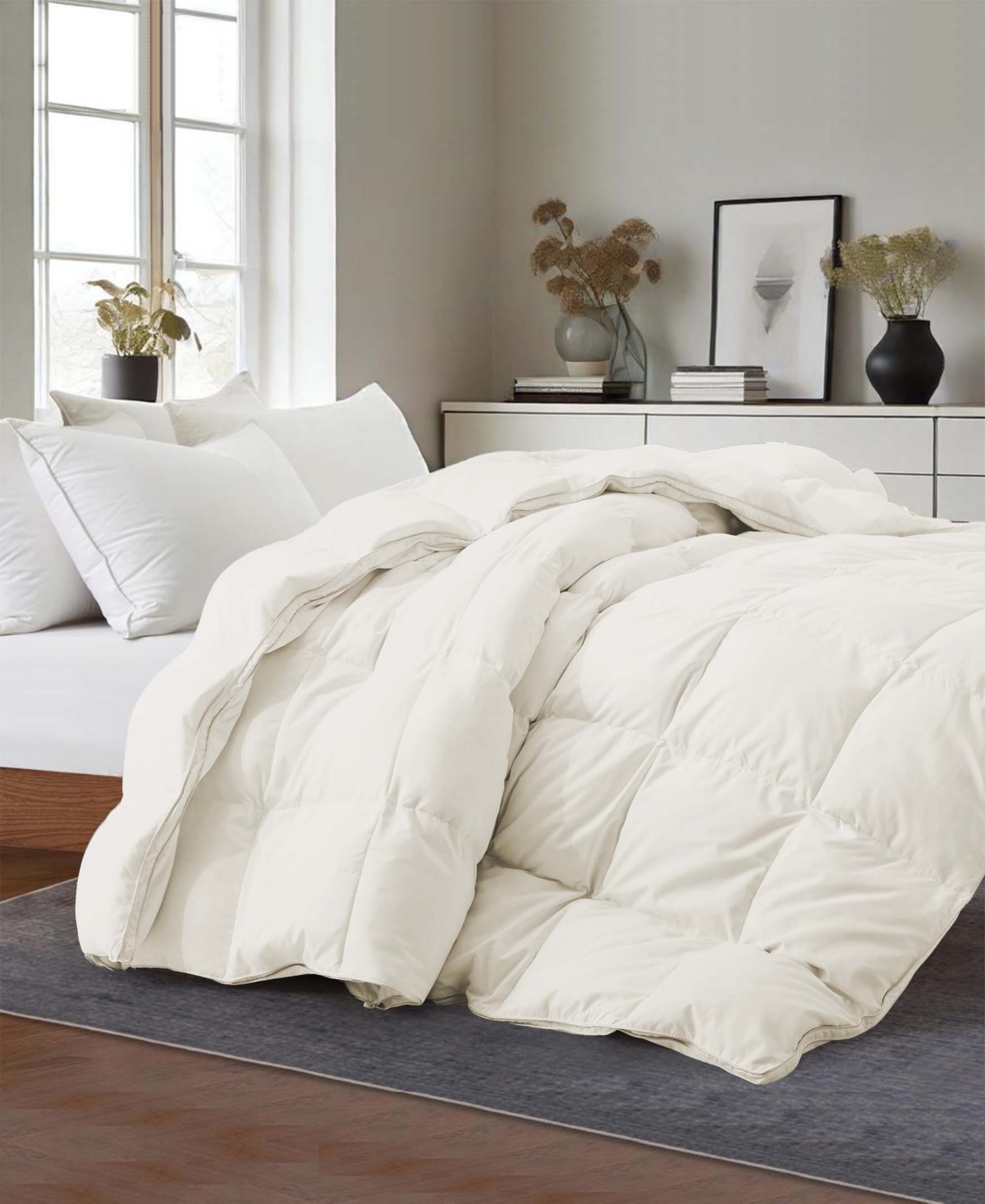 Unikome Cozy Medium Warmth Down Feather Fiber Comforter