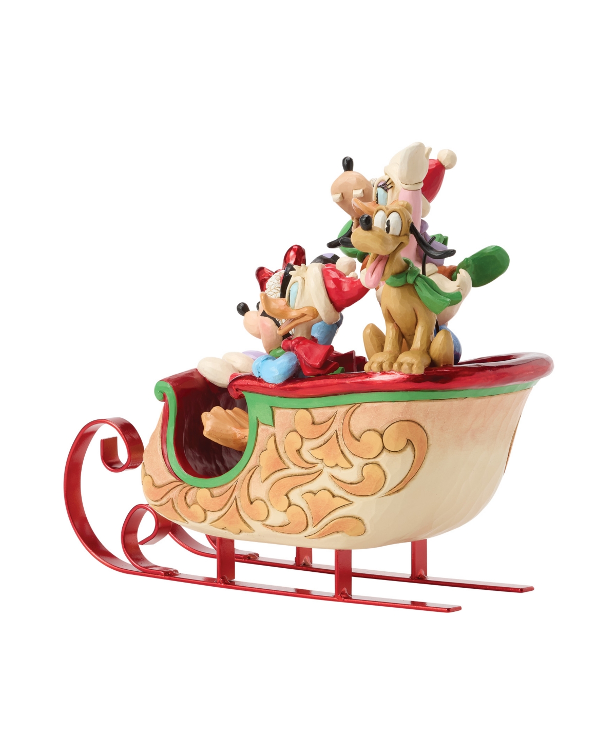 Jim Shore Mickey And Friends Sleigh Figurine In Multi
