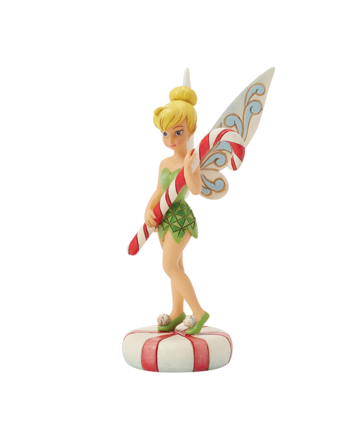 Jim Shore Tinker Bell Candy Cane Figurine In Multi