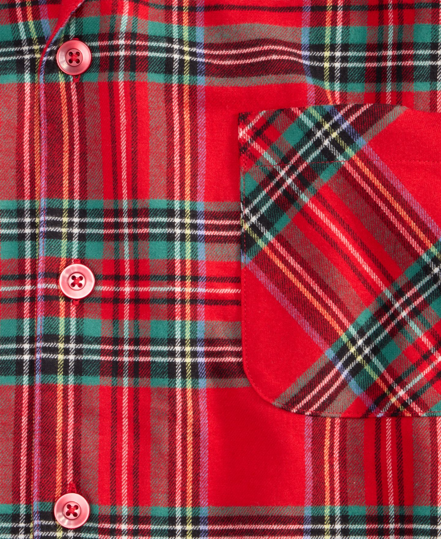 Семейная пижама Holiday Lane Brinkley Plaid с воротником-шалькой, мужская, большие размеры, цвет: Клетчатый — фото 4