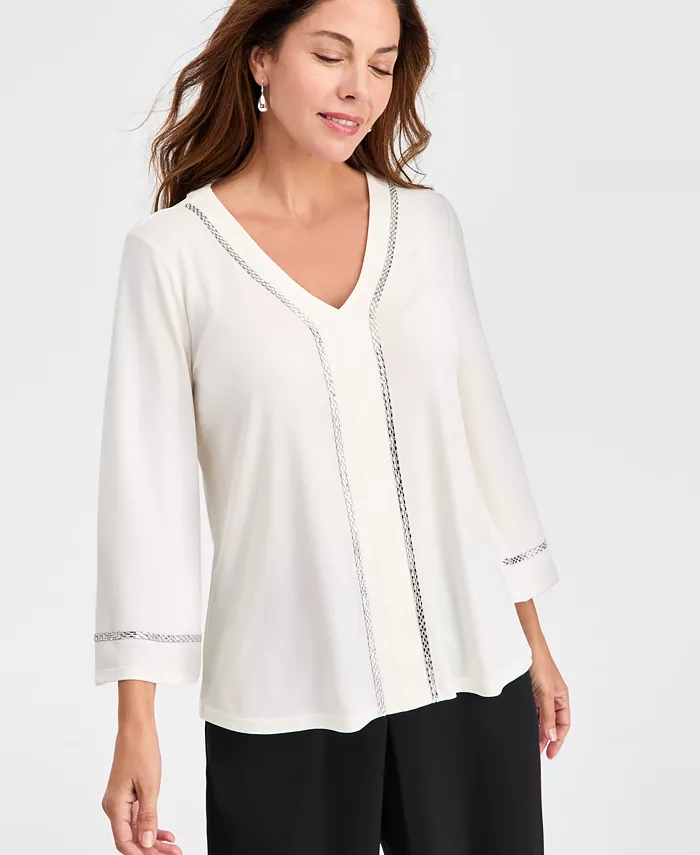 Women's Rhinestone-Embellished Top - thumbnail 3