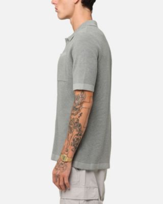 Men's Zyair Knit Rib Button Up Shirt