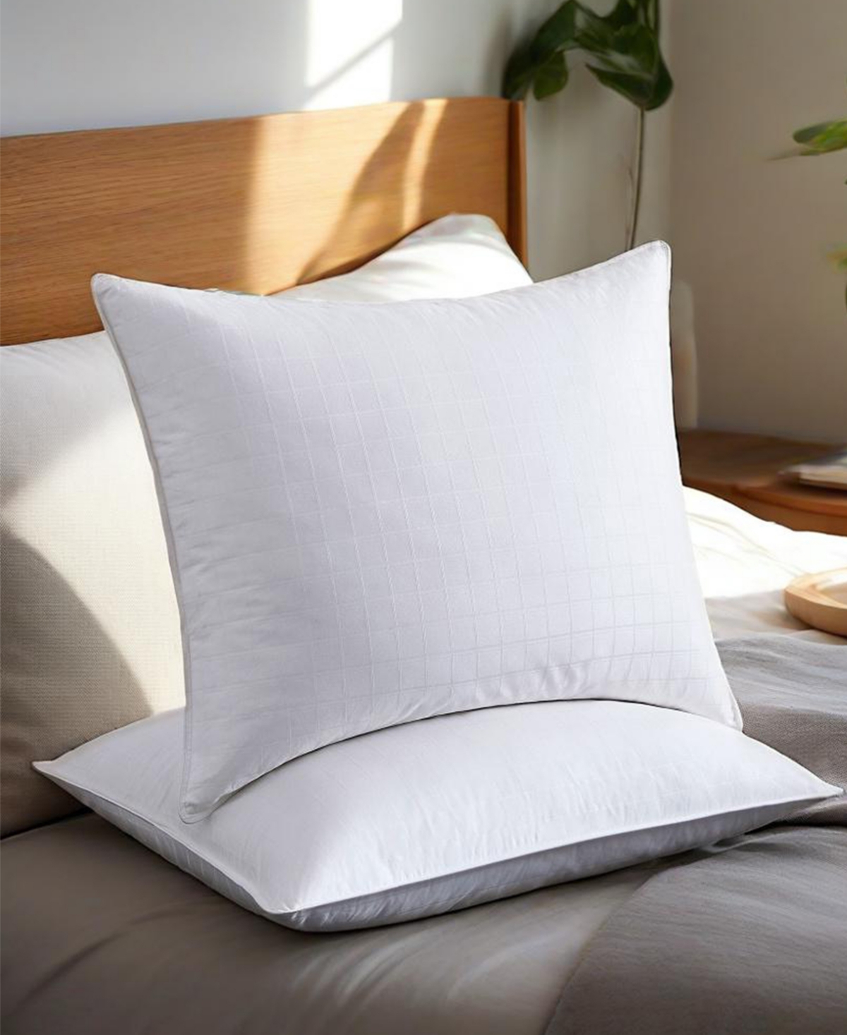 Unikome Goose Down and Feather 2-Pack Pillows, Standard