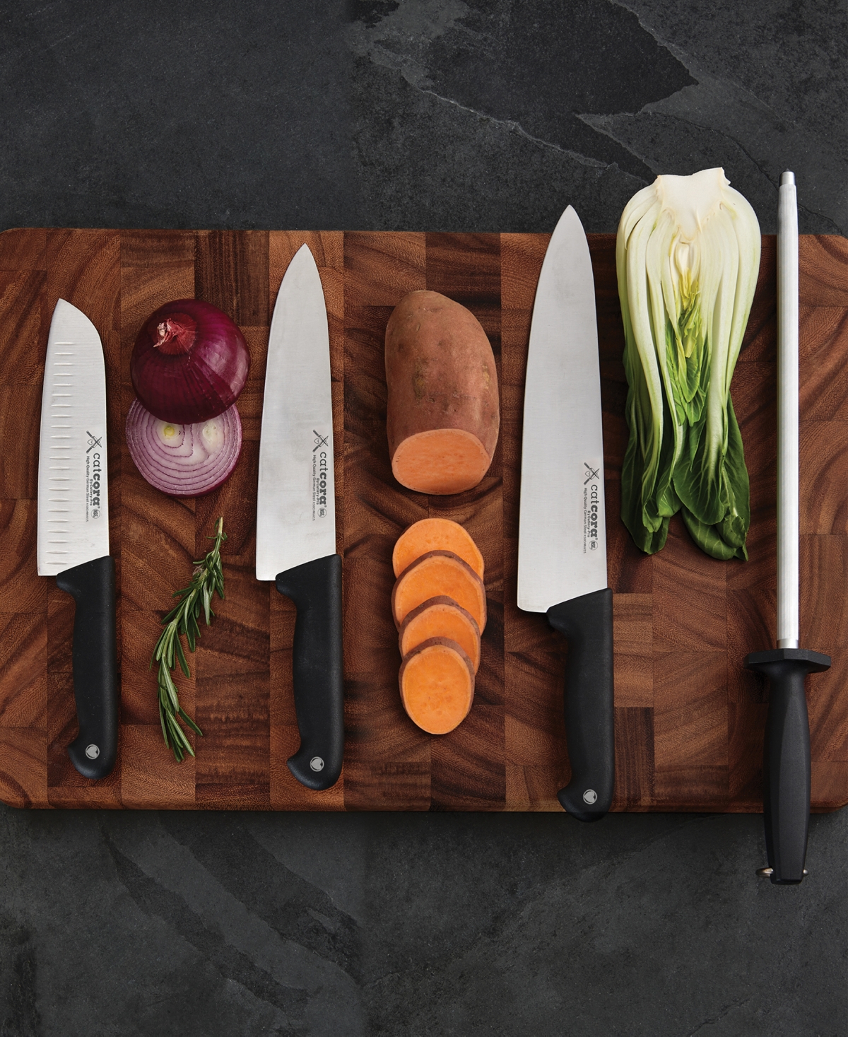 Cat Cora Cutlery-pro 10" Soft-grip Handle Chef Knife In Multi