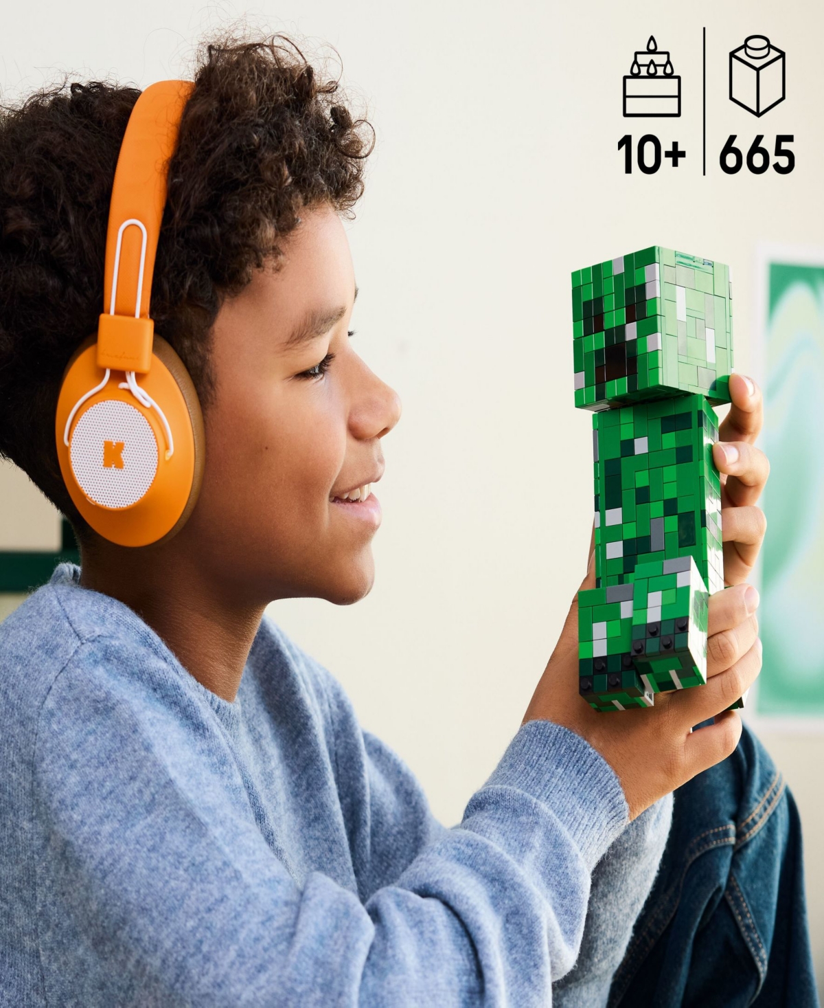 Lego Minecraft The Creeper 21276 Toy Building Set, 665 Pieces In Green