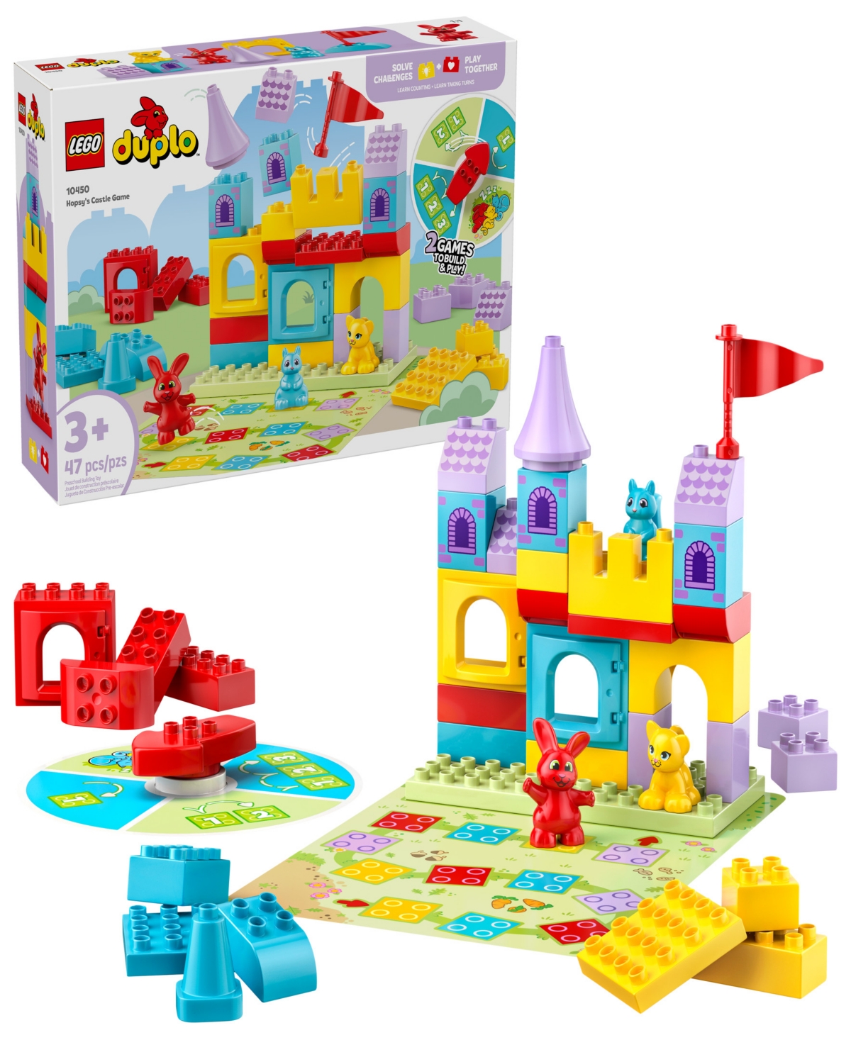 Lego Duplo Town Hopey's Castle Game 10450 Toy Building Set, 47 Pieces