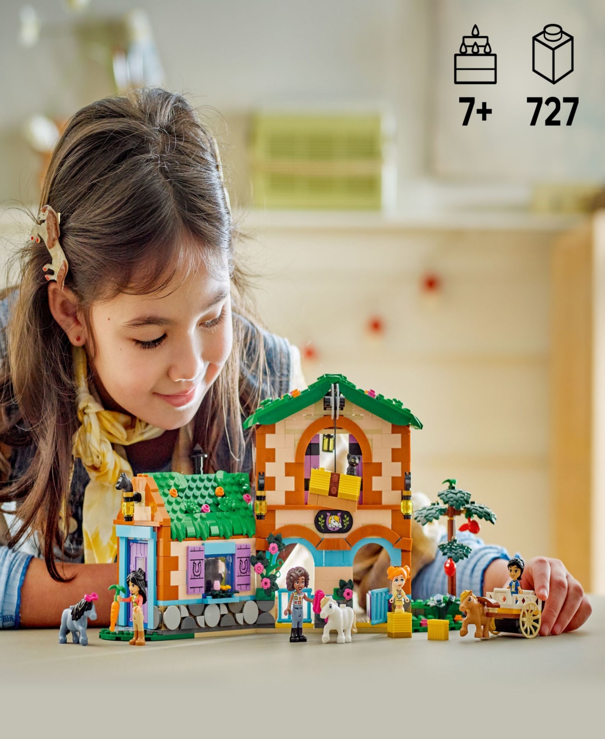 Lego Friends Pony Ranch Stable 42654 Toy Building Set, 727 Pieces In Multi
