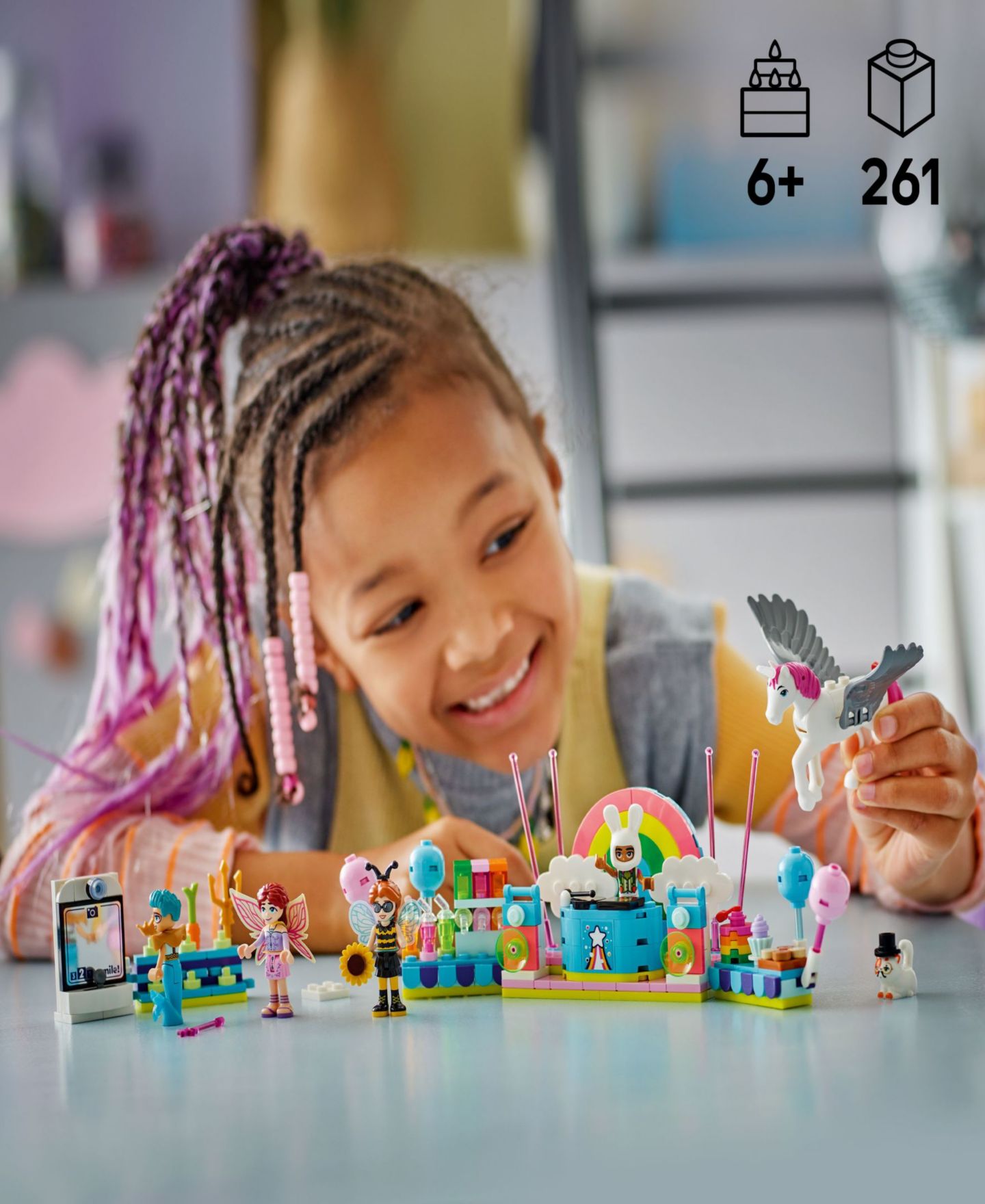 Детский конструктор LEGO Friends Costume Party with Unicorn Fairy 42661 Toy Building Set, 261 Pieces — фото 3