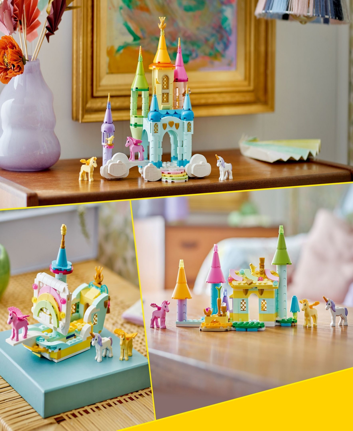 Lego Creator 3 In 1 Unicorn Castle Building Toy 31175, 390 Pieces In Multi