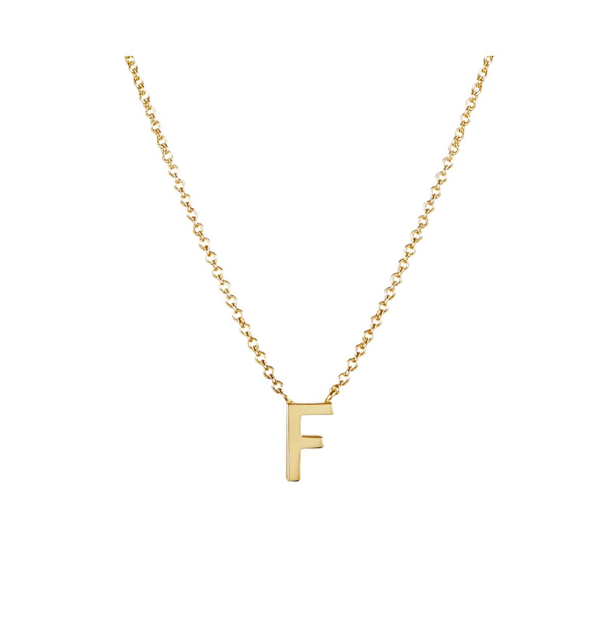 Gold Initial Necklace - Letter Necklace - Gold initial - letter f