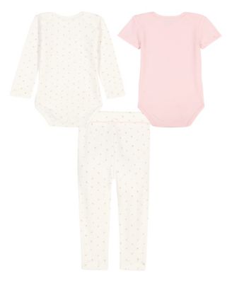 Baby Girls' Ditsy Floral Bodysuits and Pant, 3-Piece Set