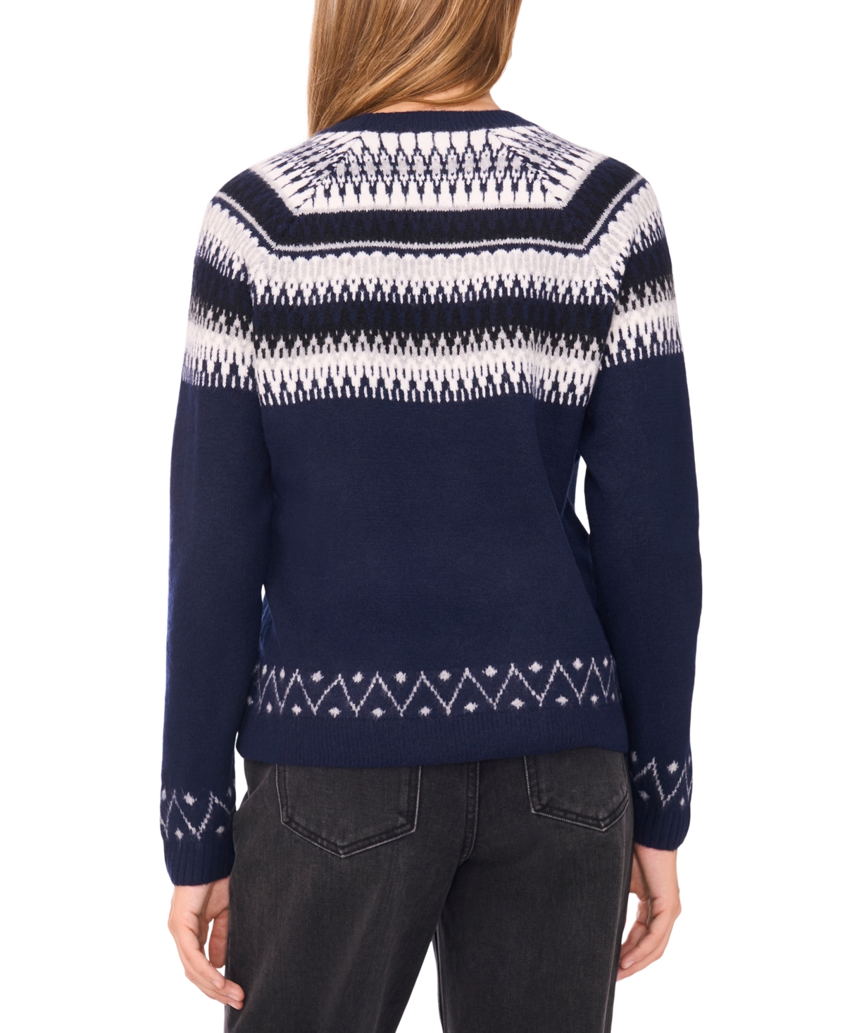 Sam & Jess Women's Cozy Fairisle Sweater In Blue