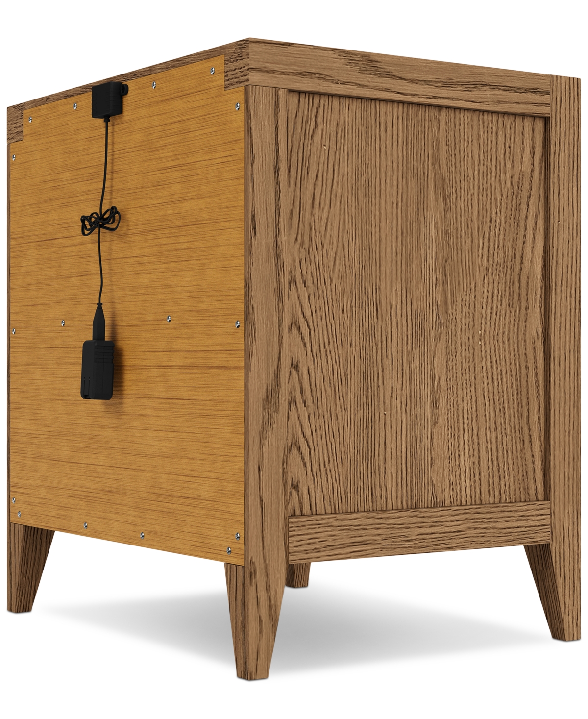 Macy's Everleigh One Drawer Nightstand In Brown