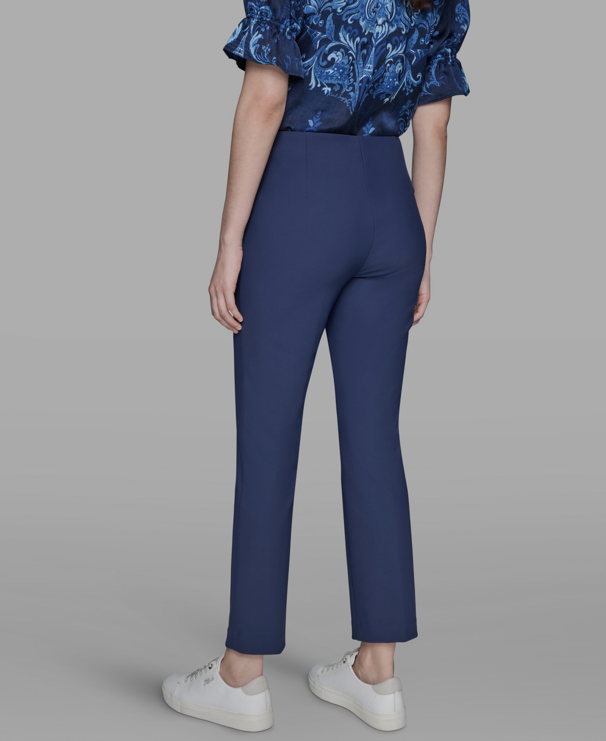 Karl Lagerfeld Women's Slim-leg Compression Pants In Blue