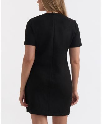 Women's Faux Suede Metal-Detail Dress