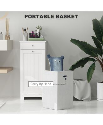 Tilt Out Laundry Hamper, Laundry Hamper Cabinet with Drawer