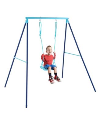 Toddler Metal Swing with Adjustable Seat Height