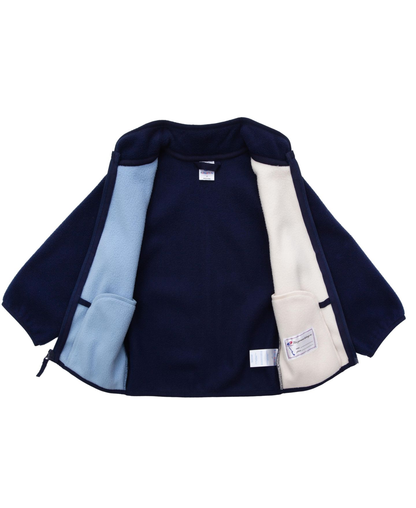 Куртка Rokka&Rolla Adventure Fleece Jacket для мальчиков-малышей, цвет: Синяя слоновая кость — фото 4