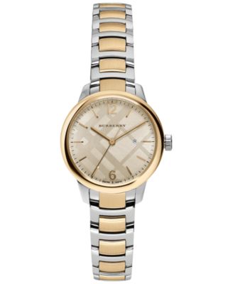 burberry two tone ladies watch