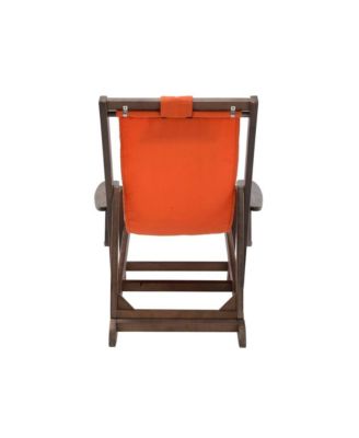 Canvas Sling Chair With Cup And Wine Holder And Ottoman (Set Of 5)