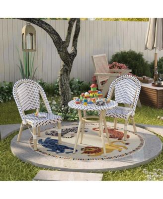 Dakie Aluminum 3-Piece Patio Kids Chair and Table Set