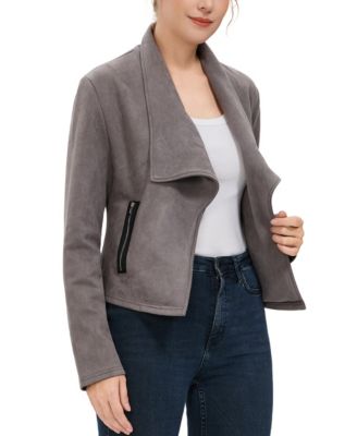 Women's kimi + kai Faux Suede Open Front Jacket