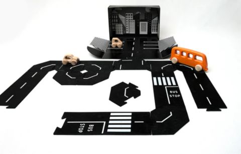 Детский конструктор ToddleRoad City 14-Piece Indoor-Outdoor Road Building Set, Ages 3+, цвет: Чёрный