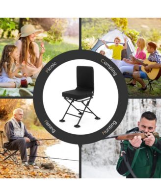 Folding Hunting Blind Chair with Swivel Base and Duck Feet