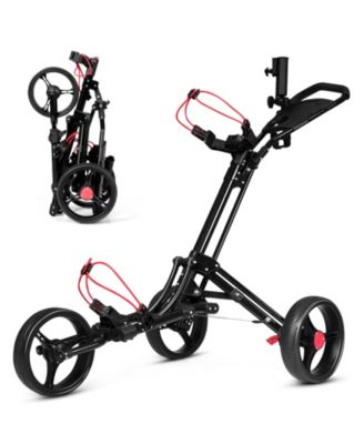 Foldable Aluminum Golf Push Cart with Accessories