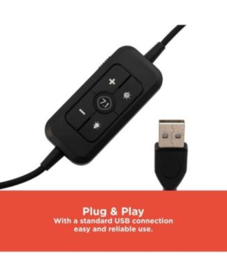 Gaming 7.1 USB Headphones, Surround Sound, Comfortable Ear Cushions, Noise-Canceling Mic, LED Lights, Black Red Design, PC Gaming Accessory