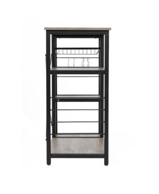 Kitchen Island with Slide Out Vegetable Basket