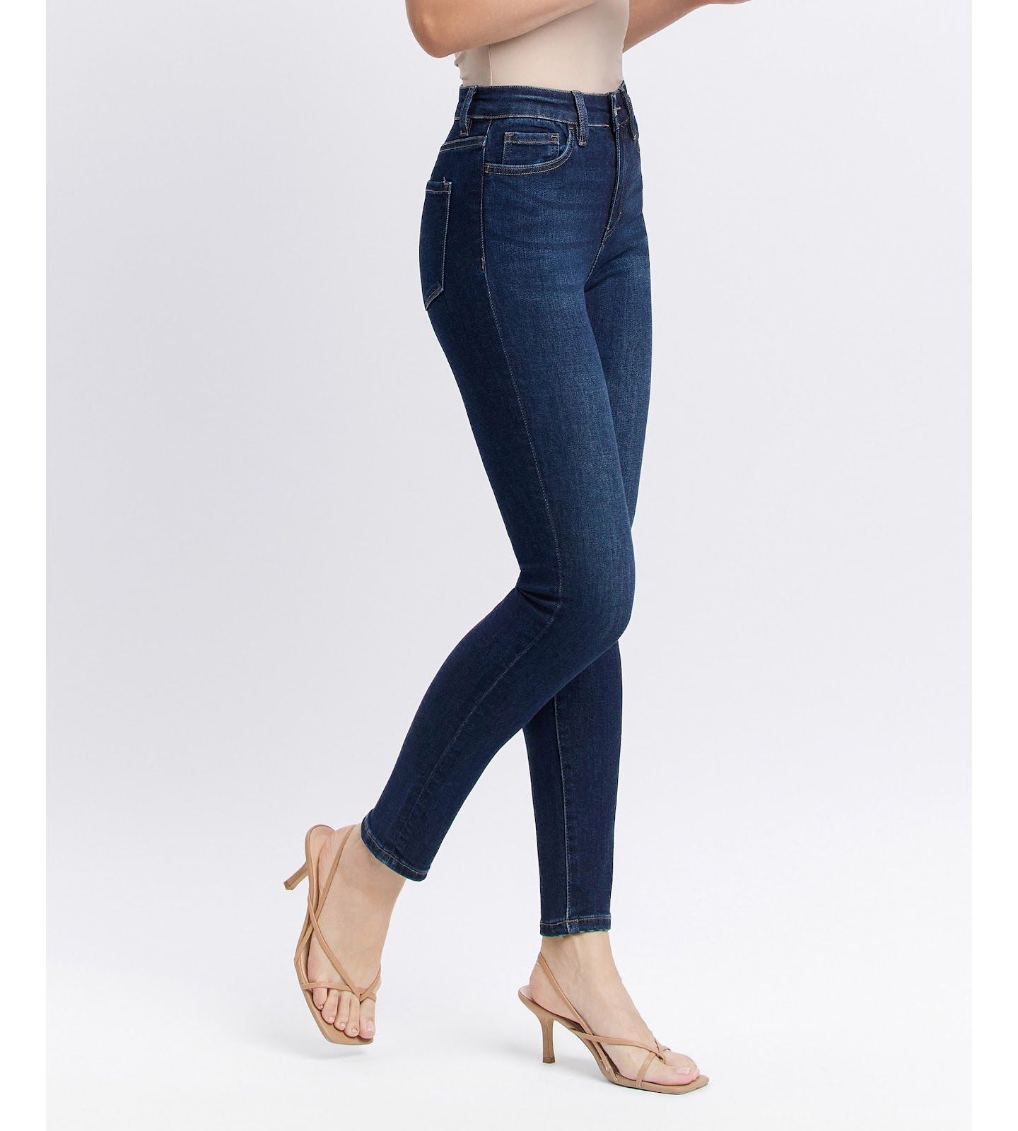 Женские джинсы Vervet High Rise Ankle Skinny, цвет: Тёмный синий — фото 2