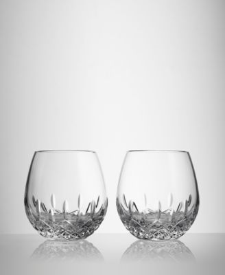 Lismore Essence Stemless Light Red Wine 13.5oz, Set of 2