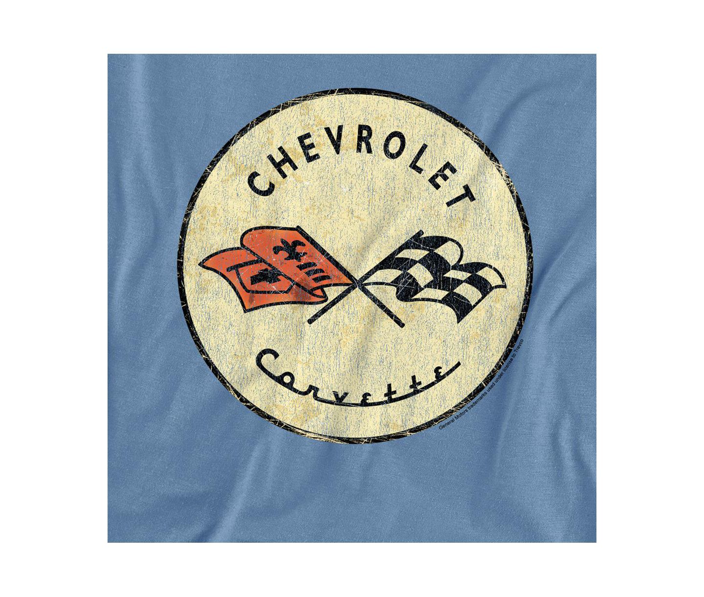 Мужская футболка Corvette Chevrolet Old Vette, цвет: Синий — фото 2