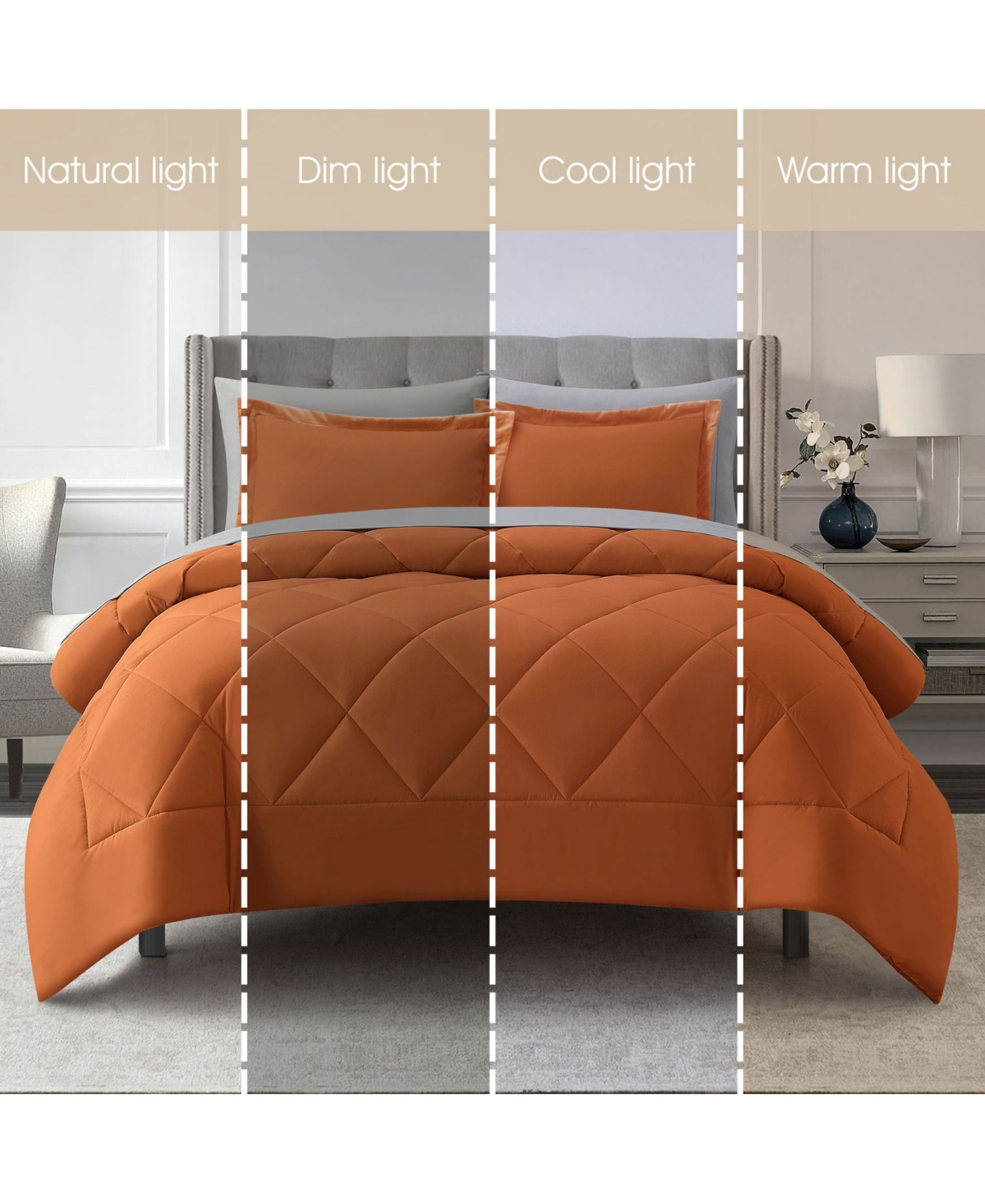Stratford Park Arelia Geometric 7-pc. Comforter Set, Full In Orange