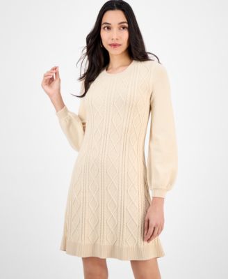 Petite Cable-Knit Sweater Dress
