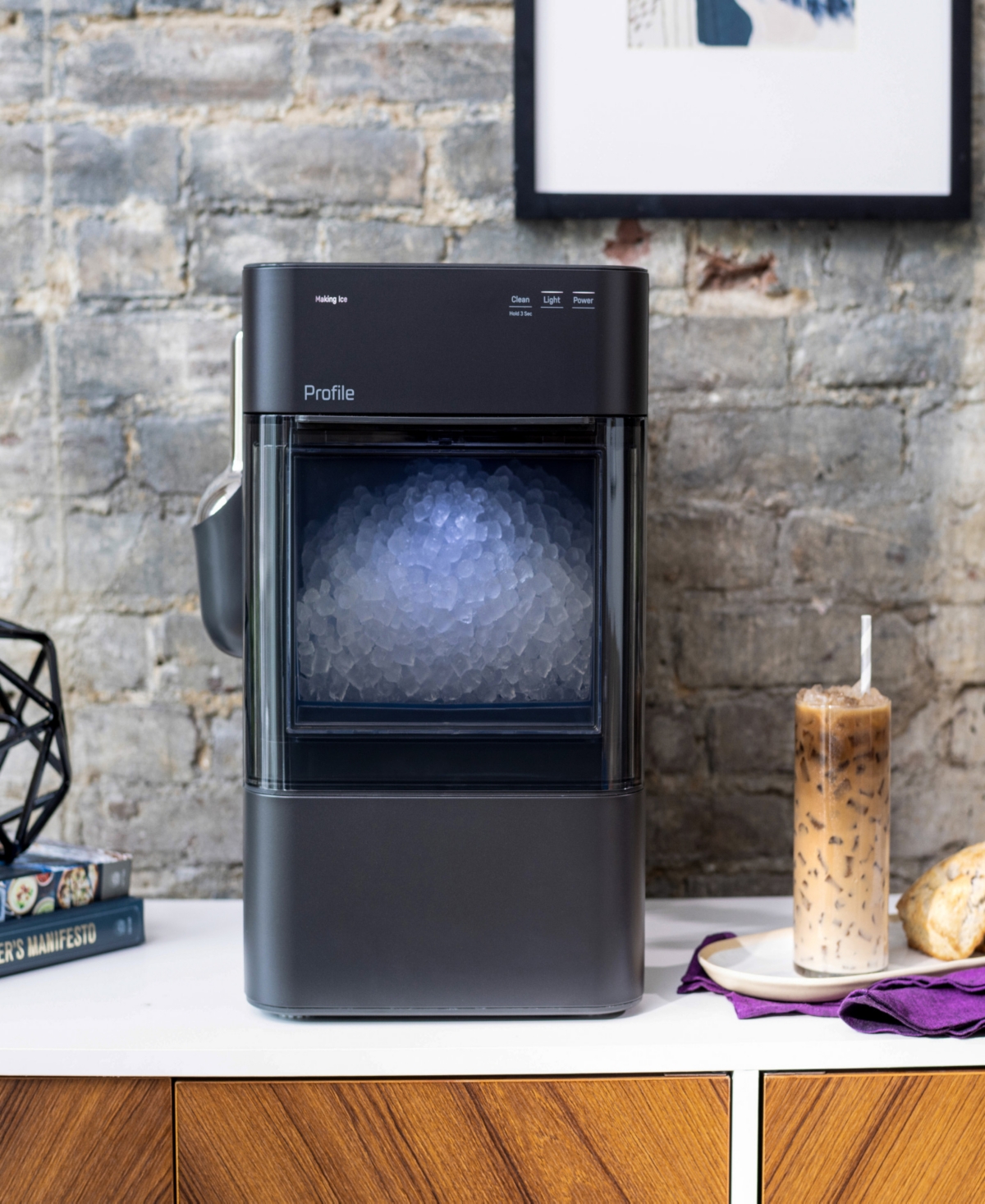 Ge Appliances Profile Opal 2.0 Ultra Nugget Ice Maker In Black