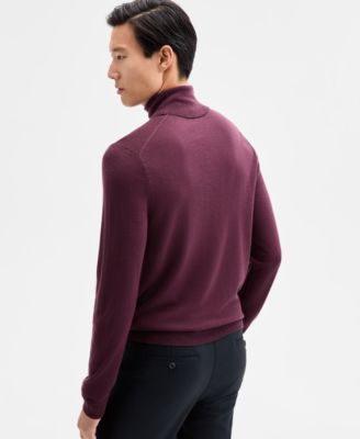 Men's Merino Wool-Blend Turtleneck Sweater, Created for Macy's