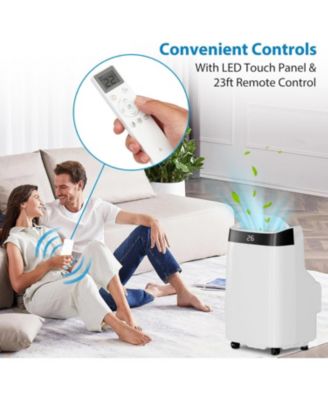 10,000 BTU Portable Air Conditioner - 3-in-1 Cooling, Fan & Dehumidifier, Includes Window Kit, Exhaust Hose, 24H Timer, Cools 450 Sq. Ft