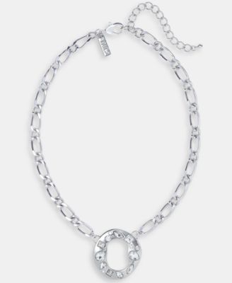 I.N.C. International Concepts - Crystal Circle Pendant Necklace, 16" + 3" extender