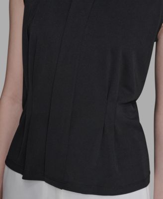 Women's Embellished Pleated Top